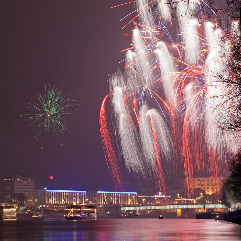 steyrFire Feuerwerk Linz09 Kulturhauptstadt